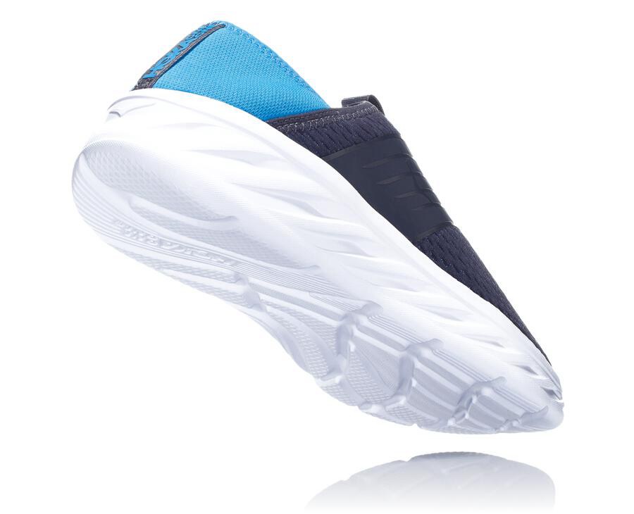 Hoka One One Sandale Panske Námornícka Modrá/Biele - ORA Recovery - 21376-CTVH